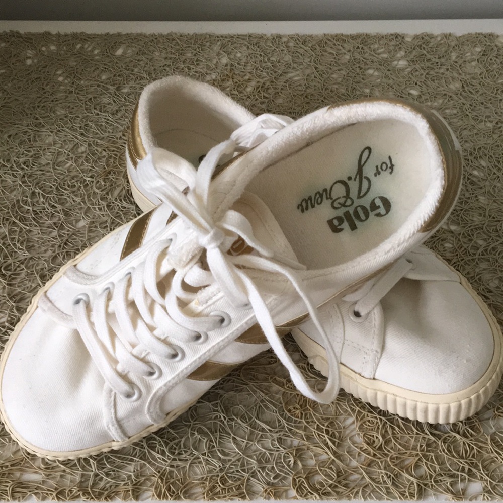 J Crew Gold Sneakers